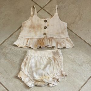 Lucky Panda Kids 2 piece ribbed set